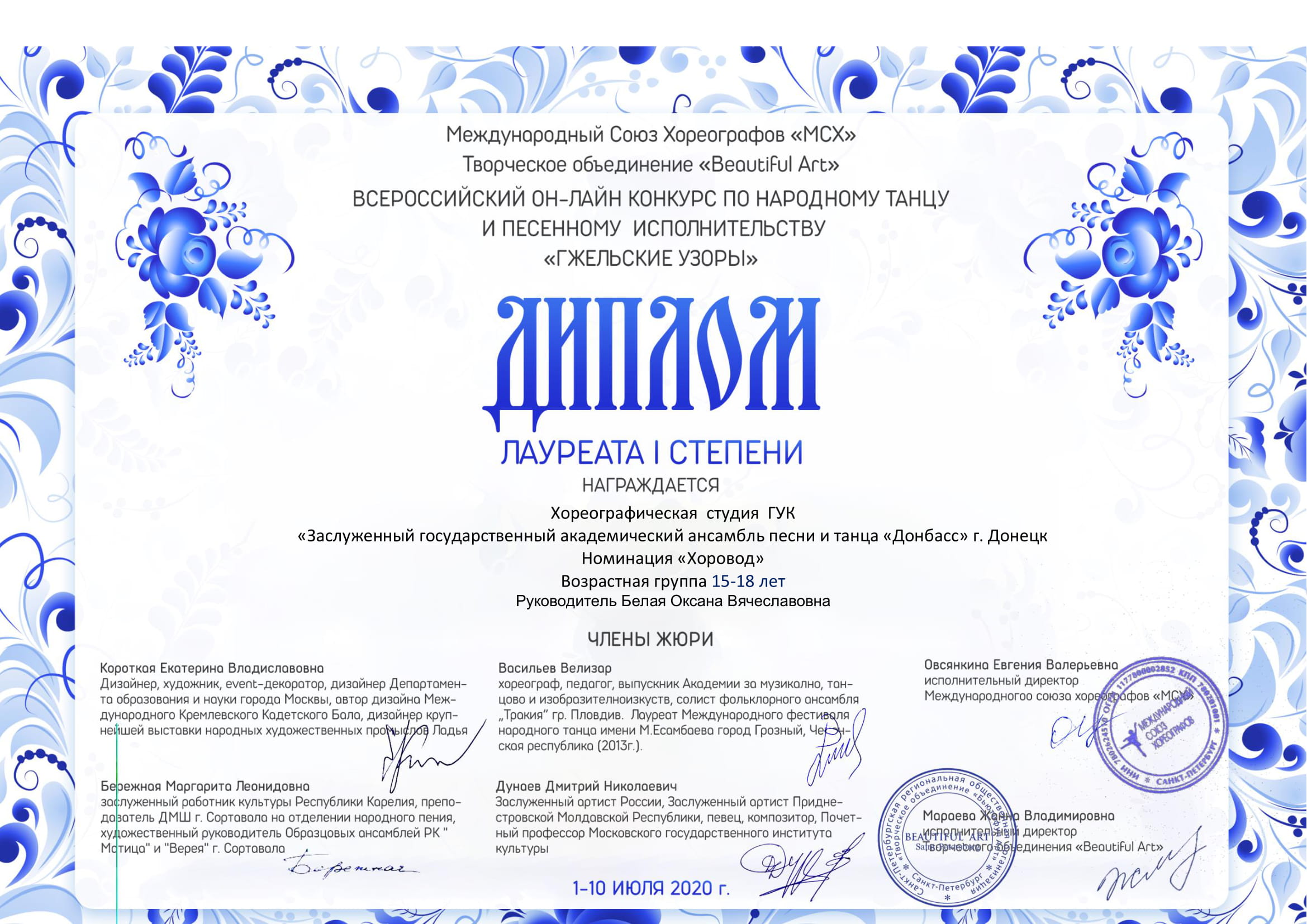 Хореографическая студия ансамбля «Донбасс» победила на Всероссийском конкурсе (фото)