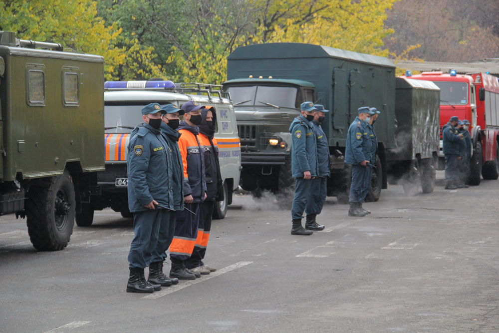 📸📹В МЧС ДНР состоялся смотр готовности подразделений к совместным действиям по реагированию на кризисные ситуации