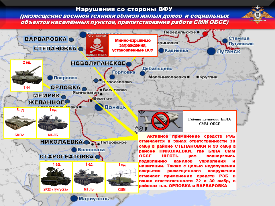 ВФУ размещают запрещенное вооружение вблизи жилых домов и минируют дороги общего пользования – УНМ ДНР