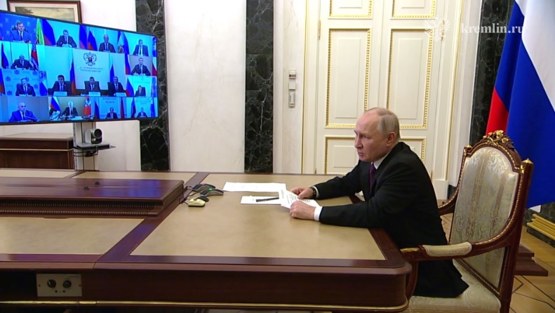 Денис Пушилин принял участие во встрече Президента РФ Владимира Путина с избранными главами российских регионов