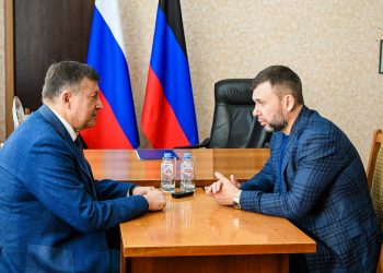 Денис Пушилин обсудил с Давидом Кришталем вопрос создания объединения работодателей в ДНР