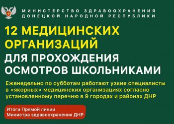 Определены медучерждения для прохождения школьниками медосмотров