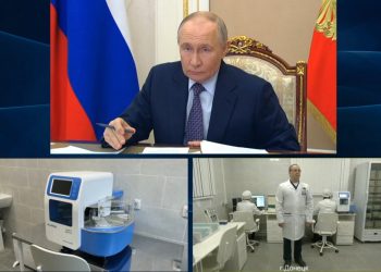 Владимир Путин открыл по ВКС микробиологическую лабораторию в Донецке