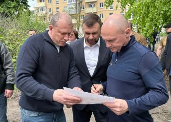 Денис Пушилин и Сергей Кириенко посетили с рабочим визитом Мариуполь